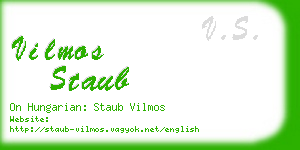 vilmos staub business card